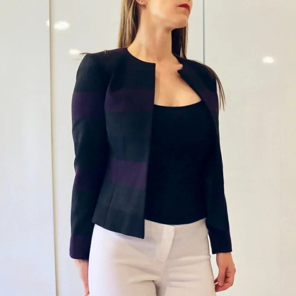 Tahari striped blazer - Picture 8 of 10